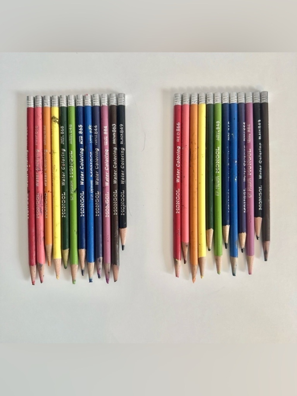 SET 24 Eberhard Faber MONGOL Colored Water coloring Paint Pencils Set VTG
